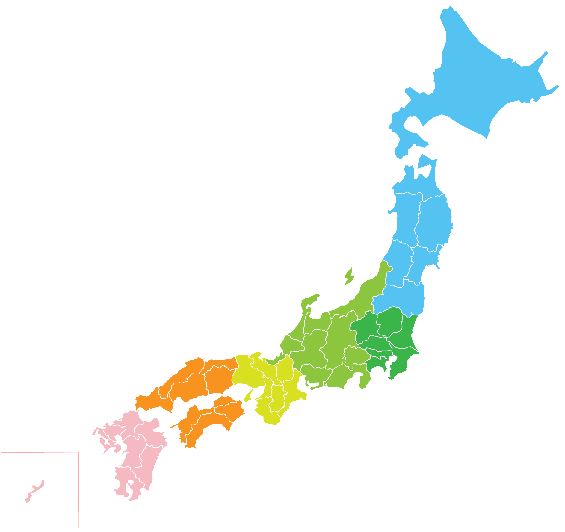 都道府県の地図